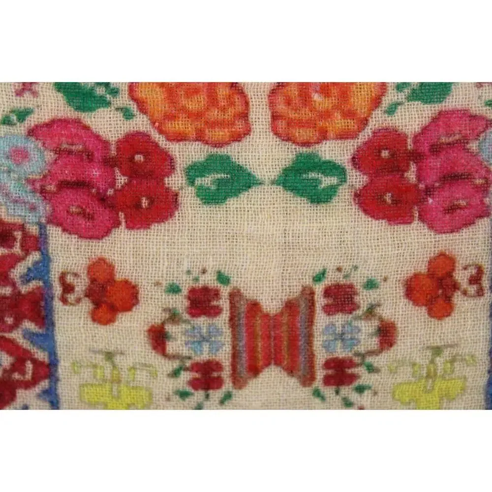 Oversized Boho Patchwork Print Scarf Woven Artsy Folk Shawl Wrap 31